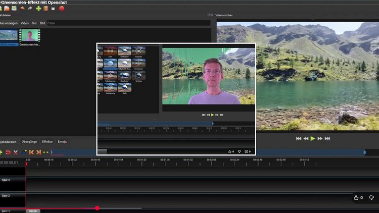 Screenshots aus dem Programm Openshot