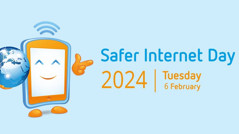 Auf dem Bild ist das Logo-Männchen des Safer Internet Day 2024 zu sehen