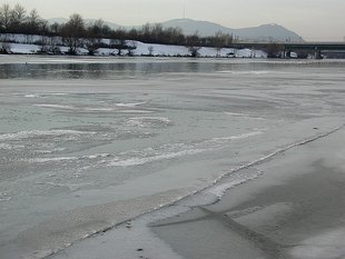 Eis auf der Neuen Donau
