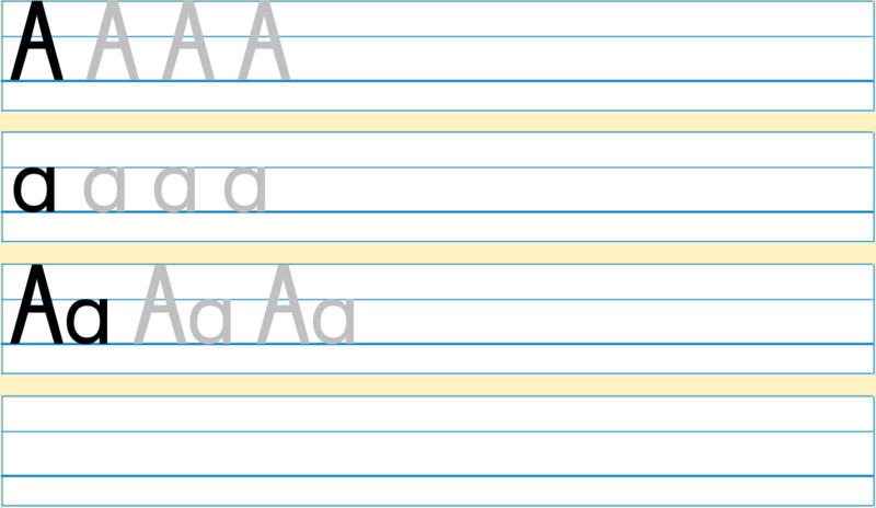 Screenshot SMART Notebook Nachbau Formati Vorlage mit Druckschrift
