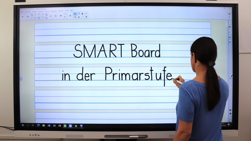 SMART Board und Person